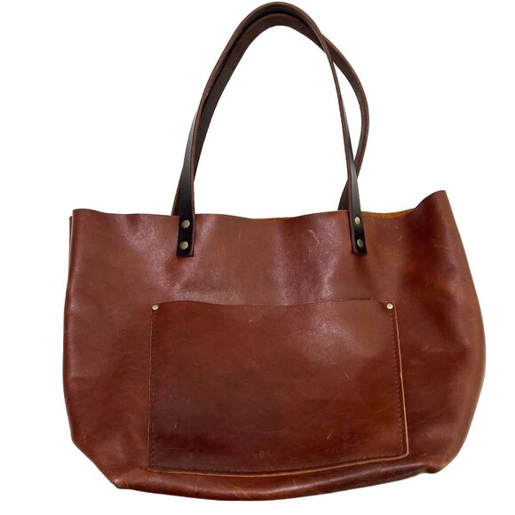Portland Leather Goods Almost Perfect Large Tote Bag Brown